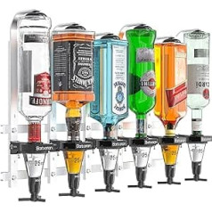 Barbarian 6 Bottle Optics for Spirits - Bar Butler 30 ml Shot Measurement Holder Alcohol Drinks Dispenser Bottle Holder Wall Man Cave