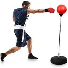 Dripex fitnesa boksa maisu komplekts boksa treniņu augstumam regulējama statīva kastes ātruma bumbiņu statīva boksa bumba ar boksa cimdiem