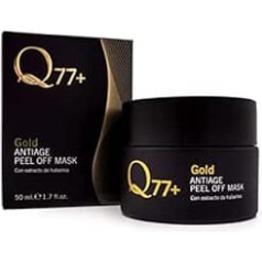 Q77+ - Sejas maska - Gold Peel Off Maska - Noņem sārņus un netīrumus - Nostiprinošs un mitrinošs efekts - Ar zelta daļiņām un hialuronskābi - 50 ml