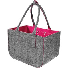 Felt Bag Shopping Bag Felt Bags Shopper Shopping Bag Foldable Large Carry Bag Shopping Bag Sturdy Handles with Closure Shopping Basket with Inner Pocket Felt Bag for Shopping Firewood