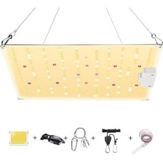 BOSYTRO LED augu lampa 800 W Grow Light Plant Light Pilna spektra ar UV un aptumšojamas funkcijas Audzēšanas gaismas augiem, kas piemēroti dārzeņiem un ziediem iekštelpu augiem, enerģijas patēriņš 80 W/st.