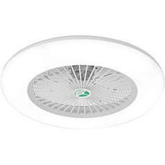 Lixada griestu ventilators ar apgaismojumu LED apgaismojums Regulējams vēja ātrums ar tālvadības pulti bez akumulatora 36 W Moderns LED griestu apgaismojums guļamistabai viesistabai ēdamistabai balts