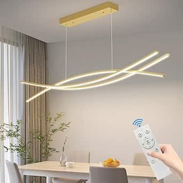 LED piekaramā gaisma ēdamgalda piekaramā lampa 120 cm melna moderna piekarama gaisma, regulējama ar tālvadības pulti piekaramās lampas augstumā regulējama piekaramā lampa biroja ēdamistabai viesistabas virtuvei