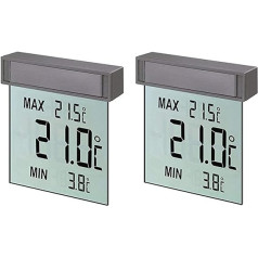 TFA Dostmann Vision digitālais logu termometrs 30.1025 liels āra temperatūras displejs L 97 x W 22 x A 105 mm Komplektā 2