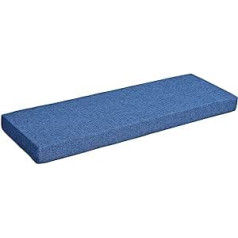 5cm Thick Bench Cushion with Removable Cover,80/100/120/140/160/180cm Non-Slip Bench Seat Cushion for Indoor Outdoor Patio Garden Wooden Furniture Sofa (100x35cm, Blue)