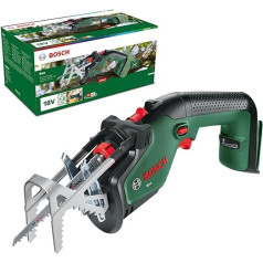 Bosch Cordless Garden Saw/Reciprocating Saw (Without Battery, 18 Volt System, Cutting Capacity 80 mm, with Swiss Precision Saw Blade for Wood, in Box)