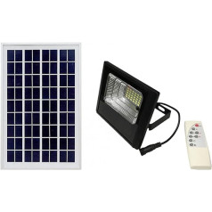 LEOFLA 50W SMD White LED Headlight with Solar Panel, Sensor and Remote Control, Variable, Media