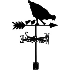 Ksrnsne un Chick Weathervane — vēdeklis — vēja virziena indikators ārā