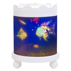 Trousselier - Rainbow fish - night light - magic carousel - ideal birth gift - colour wood white - animated pictures - soothing light - 12 V 10 W bulb included - EU plug