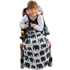 100% Waterproof Soft Fleece Lined Wheelchair Cover | Universal Fit for Wheelchairs and Rehab Strollers | Child Size