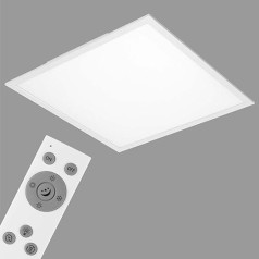 Briloner Leuchten 7195-016 griestu apgaismojuma panelis, aptumšojams, krāsu vadība, tālvadības pults, 36 W, 3800 lm, LED lampa, viesistabas lampa, griestu apgaismojums, balts, 59,5 cm, 36 W