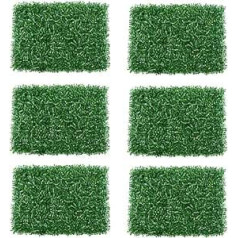 Eeneme Pack of 6 Artificial Plant Wall, Artificial Privacy Screen, Hedge, 40 x 60 cm, Faux Boxwood Panel Mats, Green Background for Home, Outdoor, Garden, Privacy Wall Decoration