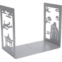 Bookends Metal Folder Holder DVD Invisible Bookshelf Book Ends Holder for Shelves Desk Office Home Decoration Gift (#2)