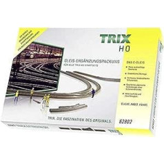 Trix 62902 papildu komplekts C 2 - H0 gabarīts - sliedes un pārmijas - divu vadu sliežu sistēma