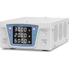 DC Switching Power Supply 0-30V/0-20A, Variable Regulated Power Supply, Laboratory Power Supply with OUTPUT Button, 4-Digit LED Digital Display with High Precision, Encoder Setting