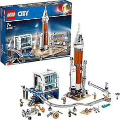 LEGO 60228 pilsētas kosmosa raķete ar vadības centru, Marsa ekspedīcijas komplekts, NASA iedvesmota kosmosa rotaļlieta bērniem ar astronautiem, zinātniekiem un robotu mini figūriņām