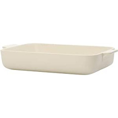 Villeroy und Boch Clever Cooking Rechteckige Backform, 34 x 24 cm, Premium Porzellan, Weiß