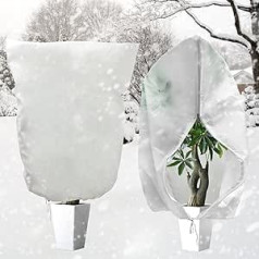 Evoio Pflanzenvlies Frostschutz mit Reißverschluss, 2 Packungen Gartenbau-Vliesschutzbeutel, 80 x 125 cm, Winterpflanzenabdeckung für Obstbäume