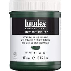 Liquitex 4412224 Professional Heavy Body Acrylic Paint in Artist Quality with Excellent Light Fastness in Buttery Consistency, 473 ml Pot - Hooker's Green Shade