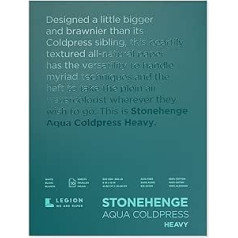 Stonehenge SQC300WH Aqua 9 x 12 300#, papīrs kokvilna, balts, 136 kg, viens izmērs, 10 gab.