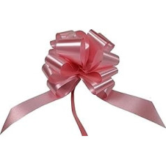 PuntoCasaStore 50 Coccarde Car Hanger 3.0 cm Wedding Car House Wedding Baptism Communion Gran Bow Antique Pink