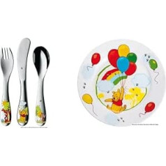 WMF Disney Vinnijs Pūks mazuļu galda piederumi 3 dab. bērnu galda piederumi no 1 gadu vecuma un Disney Vinnijs Pūks bērnu trauki 19 cm porcelāna trauku mazgājamajā mašīnā droši krāsai un pārtikai droši