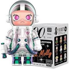 POP MART Mega kolekcija 100% kosmosa Molly Series-9PC Pop figūriņas Nejaušas figūriņas Darbības figūriņas Kolekcionējamas figūriņas un kolekcionāri Māksla Rotaļlieta Rotaļlietu figūriņas Dāvana