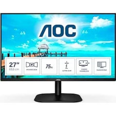 Aoc 27B2H — 27 collu FHD monitors (1920 x 1080, 75 Hz, VGA, HDMI) melns