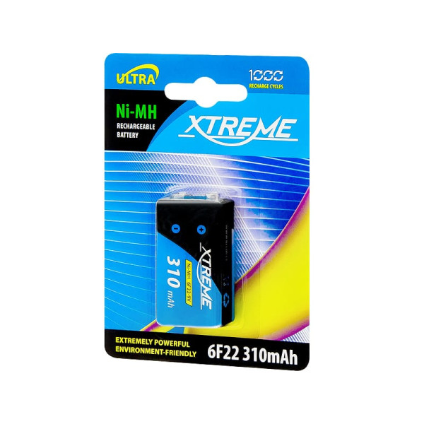 82-605# Ni-mh 9v 310mah xtreme akumulators