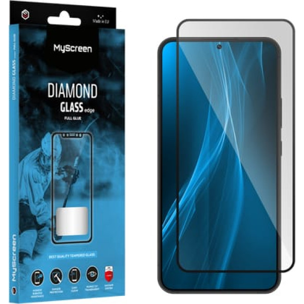 Myscreen DIAMOND GLASS LITE edge FULL GLUE melns aizsargstikls Samsung Galaxy S22/S23