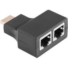 HDMI/2xRJ45 pagarinātāja pagarinātājs 30m