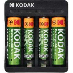 Kodak USB lādētājs, 2xAA un 2xAAA + 2 gab AA 700mAh akumulatori un 2 gab AAA 350mAh akumulatori