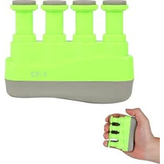 Adjustable Finger Trainer, Silicone Hand Grip Trainer, 5 lbs Hand Finger Training Device, Resistance Grip Strength Trainer for Occupational Therapy, Climbing, Piano, Green