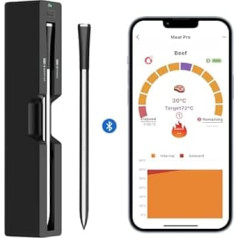 Bluetooth Grill Thermometer Wireless Meat Thermometer: Smart Wireless App Roasting Thermometer - 2 Seconds - Instant Read IPX6 - Waterproof Kitchen Thermometer for Roasting Cooking BBQ