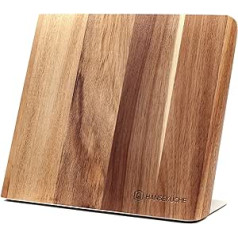 Hanseküche Magnetic Knife Holder - Magnetic Knife Block Made of Acacia Wood, High-Quality Knife Board with Magnet, Magnetic Knife Holder without Knife