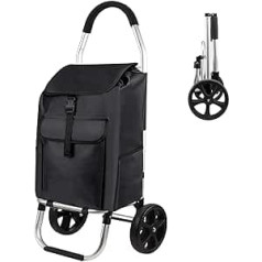 Strex Shopping Trolley with Wheels - Foldable - Removable Shopping Bag - Shopping Trolley