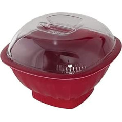 Nordic Ware 60135 Pro Pop Popper, nesatur BPA, plastmasa, 16 tasīšu ietilpība, mikroviļņu popkorna bļoda, augstākās klases virtuves piederumi, ražots ASV, sarkans