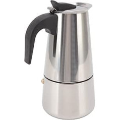 Kafijas kanna, nerūsējošā tērauda kafijas automāts, kafijas automāts, kafijas automāts kafijas pagatavošanai uz uguns, grils vai plīts, bez sliktas plastmasas garšas, lietošanai mājās, kempingā (600 ml)