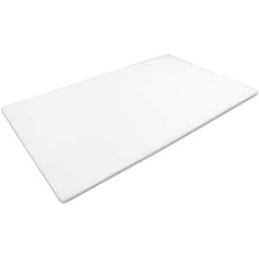 Trīspadsmit šefpavāru komerciālais plastmasas griešanas dēlis, īpaši liels, 30 x 18 x 0,5 collas (NSF, FDA apstiprināts) balts, 30 l x 18 x 0,5 h