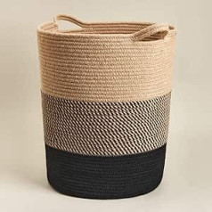 Goodpick Laundry Basket Braided Cotton Rope Basket for Toys Blankets Cushions in Children's Room Storage Basket in Living Room H45 x O40 x U35