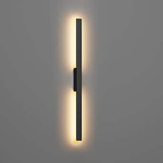 Klighten Long Wall Light LED Outdoor Indoor 28 W 1750 LM, Outdoor Wall Lights Waterproof IP65 Outdoor Lamp Wall Lamp for Garden Patio Garage Villa, 104 cm, Warm White 3000 K, Black