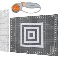 Fiskars 133130-1001 Rotācijas griešanas komplekts Rotācijas šūšanas komplekts, akrils, balts/pelēks