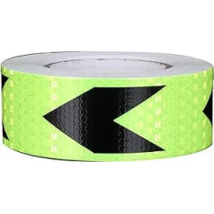 Reflektierende Aufkleber, Sicherheitszeichenband, Reflektierendes Klebeband, Sicherheitsmarkierungsband, Straßenband, wasserdicht, 5,1 cm x 25,9 m, reflektierendes Sicherheitsband, Gefahrenhinweis, se