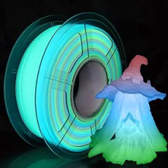 iSANMATE Filament 1.75 PLA Glow in the Dark Multicolour, PLA Filament 3D Printer Filament 1 kg Spole, Izmēru precizitāte +/- 0,03 mm