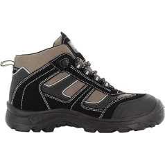 SAFETY JOGGER - Climber - S3 Sicherheitsschuhe für Herren und Damen, Erwachsene Arbeitsschuhe rutschfest mit Kunststoff Zehenkappe und Zwischensohle, Arbeitsstiefel, Metallfrei, Schwarz Grau