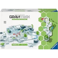 Ravensburger — Gravitrax tēmas komplekts šķērslis, kāts, marmora skrējiens ar šķēršļiem, celtniecība, izglītojoša spēle, spēle bērniem, no 8 gadiem