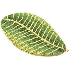 KRUIHAN Vannas Paklājiņš Zaļš Mājas Vannas Paklājiņš Green Leaf Vannas istabas paklājs Neslīdošs vannas paklājiņš Ūdens absorbcijas paklājs vannas istabai Virtuvei Dzīvojamā istaba Guļamistaba 45 x 120 cm