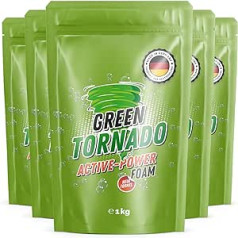 Green Tornado - Active-Power Foam | Toilet Cleaner with Active Oxygen - Foam Cleaner, Drain Cleaner and Pipe Cleaner - Drain Unblocker - Ideal for Bathtub, Sink, Shower, Kitchen, Bathroom, Toilet 5 kg 5000.00