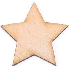 Iepakojumā 100 50 mm MDF Star of WWS — māksla un amatniecība, albumi, dekorācijas