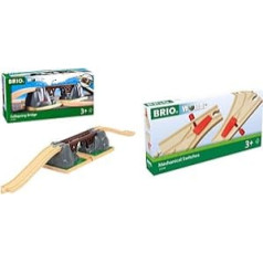 BRIO World 33391 Collapse Bridge - Wooden Railway Supplement - Recommended from 3 Years & Railway 33344 - Mech. Switch Pair (L1/M1)